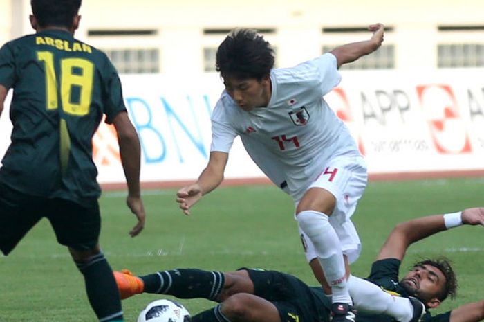 Timnas U-23 Jepang Vs Pakistan dalam fase Grup D Asian Games 2018 di Stadion Wibawa Mukti, Cikarang,