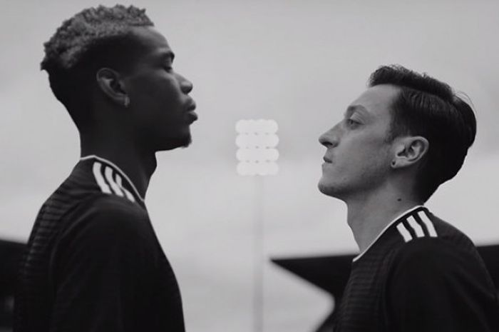 Paul Pogba dan Mesut Oezil.