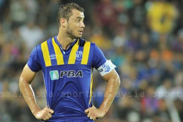 Bek asal Brasil, Reinaldo Lobo saat berseragam klub Liga Malaysia, Penang FA pada musim 2017. 