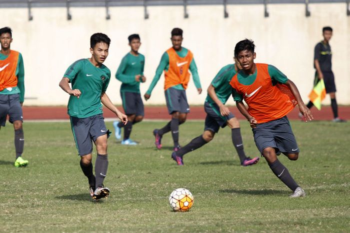 Timnas Indonesia U-19 Gelar Pertandingan Internal di Lapangan UNY, Sabtu (5/8/2017)