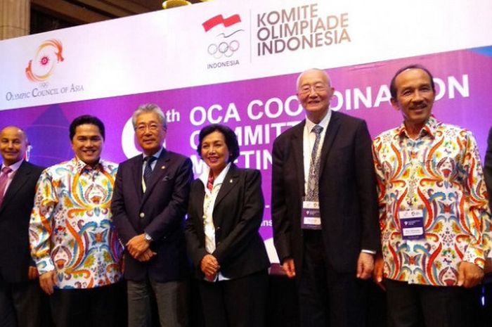 Inasgoc menggelar Coordination Committee Meeting IX terkait Asian Games 2018 di Hotel Indonesia Kempinski, Jakarta, Rabu (9/5/2018).