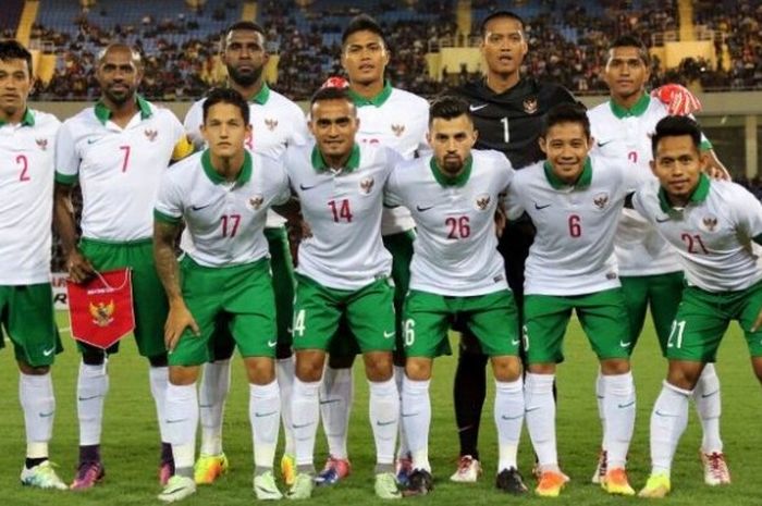 Susunan pemain timnas Indonesia dalam uji coba kontra Vietnam di Stadion My Dinh, Hanoi, Selasa (8/11/2016).