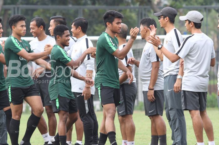 Timnas U-22 Indonesia di Lapangan ABC, Senayan, Jakarta Pusat