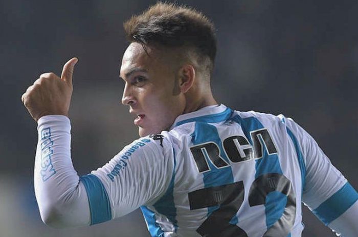 Ekspresi striker Racing Club, Lautaro Martinez.