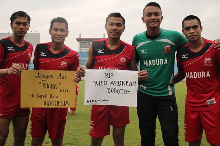 Ucapan Pemain Madura United kepada Alm Ricko Andrean