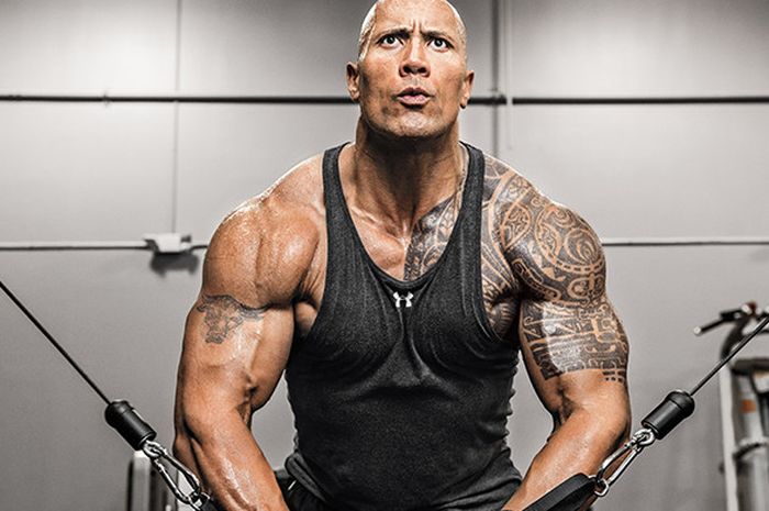 Dwayne Johnson, atau lebih dikenal sebagai The Rock dalam WWE.