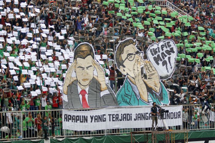 Koreografi BCS saat PSS Sleman Vs Persis Solo