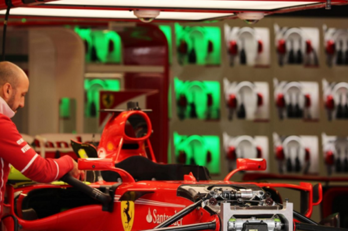 Suasana Paddock tim Ferrari di GP Hungaria, Selasa (25/7/2017)