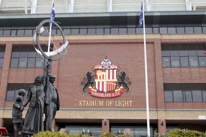 Suasana salah satu sisi dari kandang Sunderland, Stadium of Light, pada 2 April 2013.