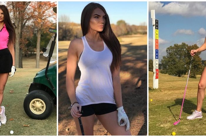 Destiny Lee bermain golf