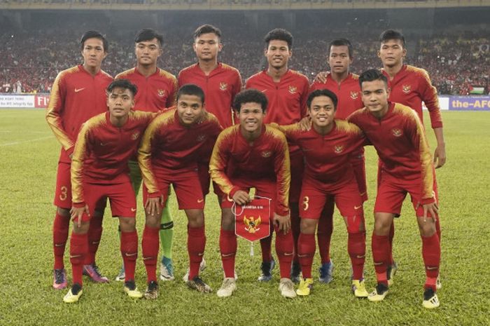          Susunan pemain utama Timnas U-16 Indonesia pada laga melawan India dalam laga Grup C Piala Asia U-16 2018, 27 September 2018.          