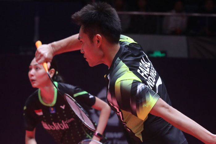 Ganda campuran Indonesia di BWF World Tour Finals 2018, Hafiz Faizal dan Gloria Emanuelle Widjaja.