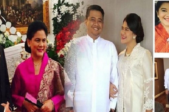 Presiden Jokowi dan Ibu Negara Iriana serta Kahiyang dan calon menantu, Bobby Nasution. 