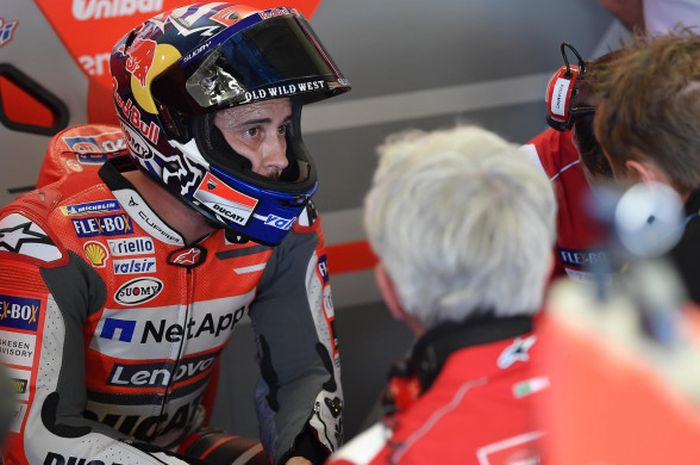 Andrea Dovizioso kembali gagal naik podium saat balapan MotoGP Belanda di Sirkuit Assen, Belanda, Minggu (1/7/2018).