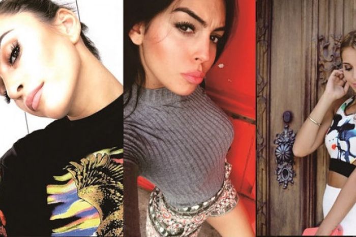 Georgina Rodriguez diantara Leonita lekaj (kiri) dan Mirjana Mira Zuber (kanan)