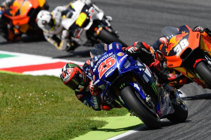 Maverick Vinales kembali gagal menampilka performa apik saat balapan MotoGP Italia, Minggu (3/6/2018).