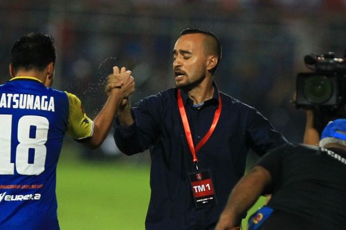 Jaino Matos saat melatih Persiba Balikpapan. 
