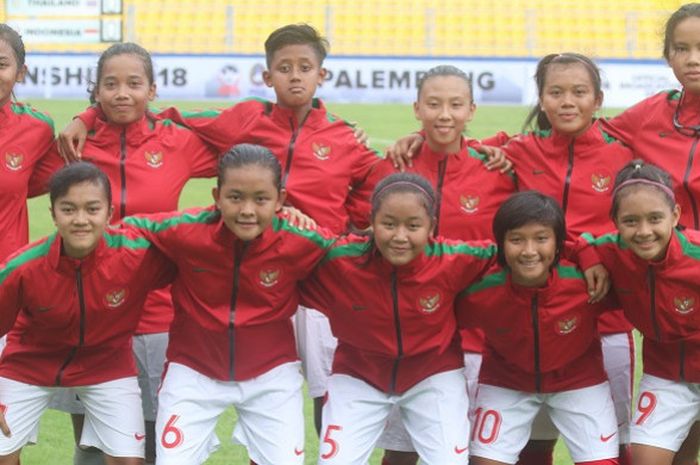 Timnas Wanita U-16 Indonesia yang berlaga di ajang AFF U-16 Girls Championship 2018