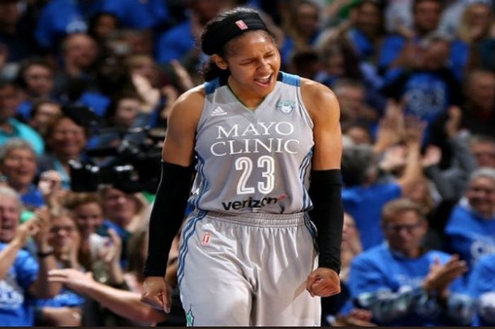 Maya Moore saat berhasil membawa Minnesota Lynx menang atas Los Angeles Sparks pada partai kedua final WNBA 2017 yang digelar Selasa (26/9/2017) waktu Amerika Serikat.