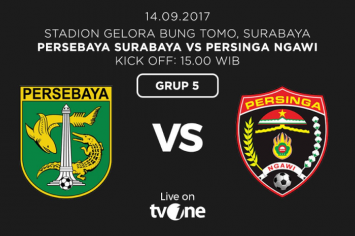 Persebya Vs Persinga di stadion Gelora Bung Tomo (GBT) pada Kamis (14/9/2017)