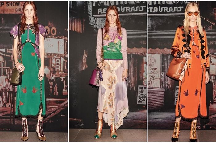 Koleksi busana terbaru Coach Pre Fall 2018 dengan sentuhan vintage dan feminin. 