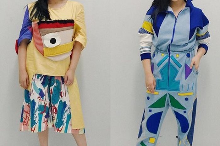 Busana unik seru dan colorful Nagita Slavina ini lagi ramai jadi bahan perbincangan netizen di instagram. 