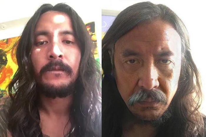 Postingan Instagram Marcello Tahitoe gunakan aplikasi merubah wajahnya menjadi tua