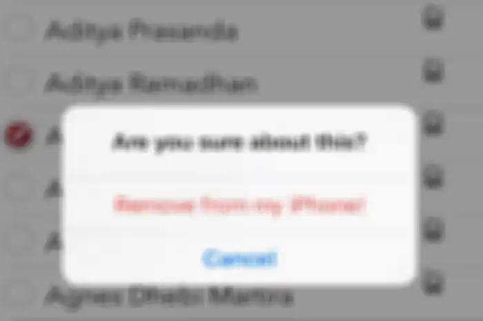 Pilih opsi Remove from my iPhone