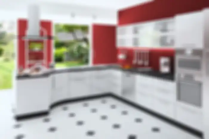Dapur nuansa merah putih