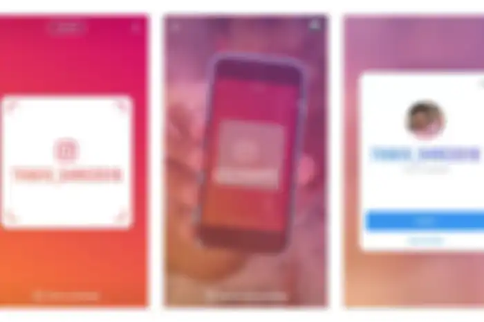 Tampilan fitur Nametag di Instagram