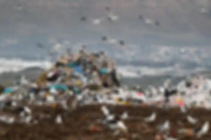 Sampah plastik.