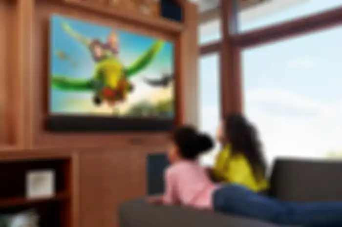Ilustrasi menonton TV