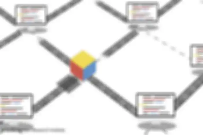 Blockchain mengamankan semua blok (komputer) yang terhubung dalam satu mata rantai melalui sharing informasi.