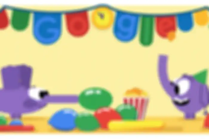 Google doodle sambut tahun baru 2019