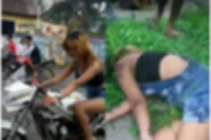 Jesika Amalia saat balap mengalami kecelakaan.