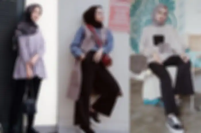 Model celana hitam untuk hijabers
