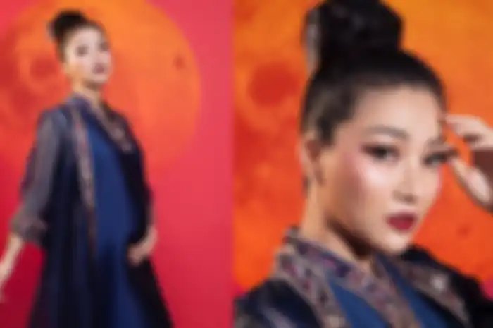 Penampilan cantik Sarwendah dalam balutan busana kimono di Tahun Baru Imlek 2019