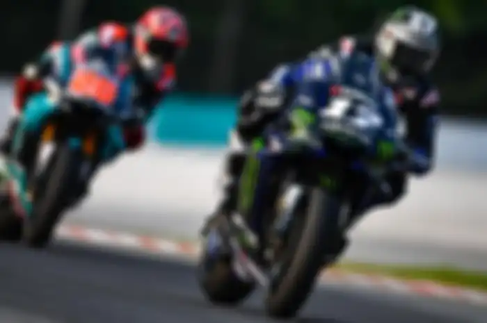 Motor M1 Maverick Vinales yang gak terpasang 'Semakin Di Depan' di motornya