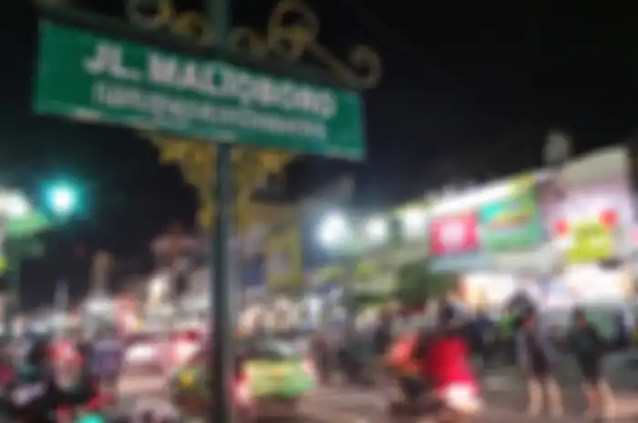 Jalan Malioboro di Yogyakarta. 