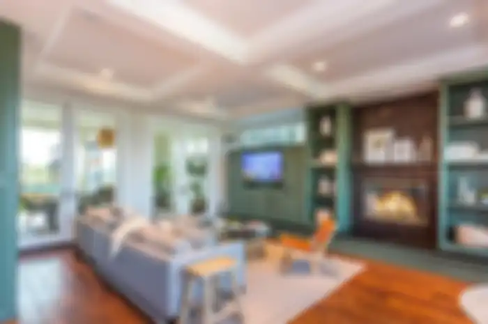 Ruang keluarga di rumah Vanessa Hudgens