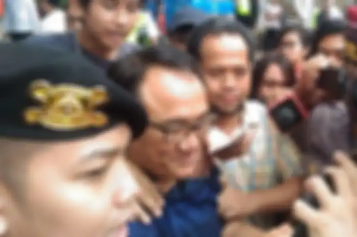 Wasekjen Partai Demokrat Andi Arief saat menyambangi BNN, Jakarta, Rabu (6/3/2019).