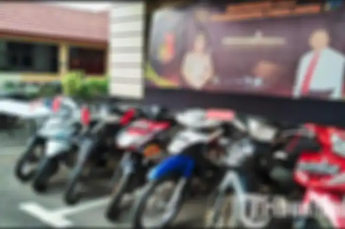 Sebagian motor yang telah disita oleh Polda Jatim