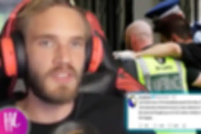Ilustrasi Pewdiepie dan terorisme di Selandia Baru.