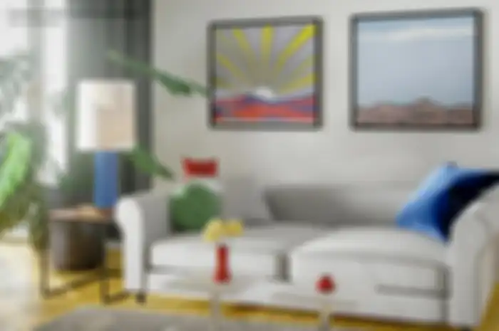 ‘Interior with restful paintings’ oleh Roy Lichtenstein