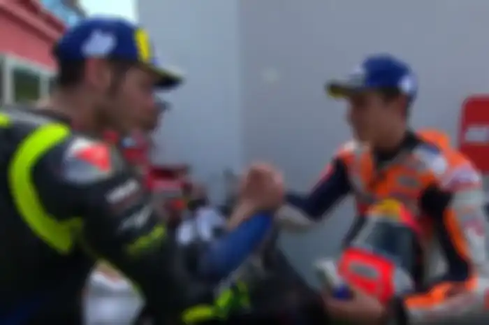 Valentino Rossi dan Marc Marquez di MotoGP Argentina 2019