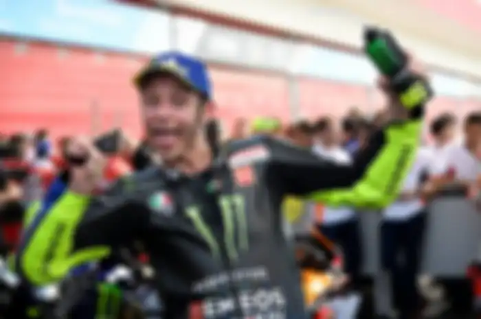 Valentino Rossi dapat podium 2 MotoGP Argentina 2019 senangnya sudah seperti jadi juara