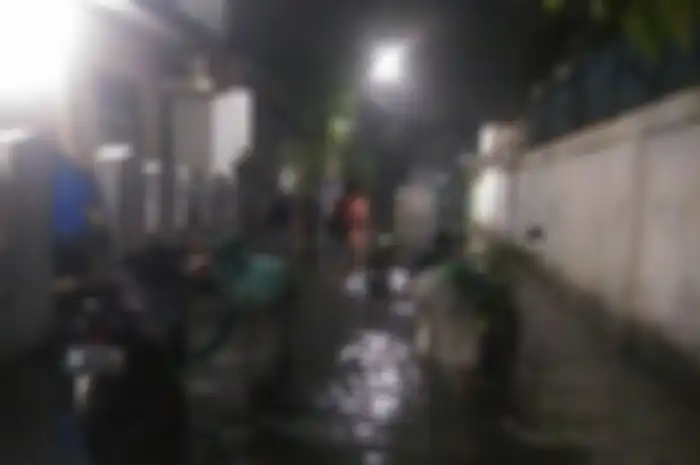 Banjir di Jalan Tipala, Kampung Makasar, Jakarta Timur.&nbsp;