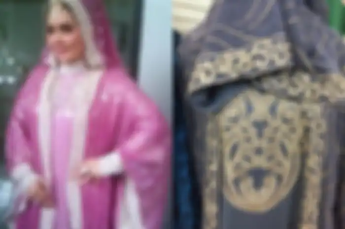 Gamis hijab di Pusat Grosir Tanah Abang Blok A yang mirip dengan Syahrini