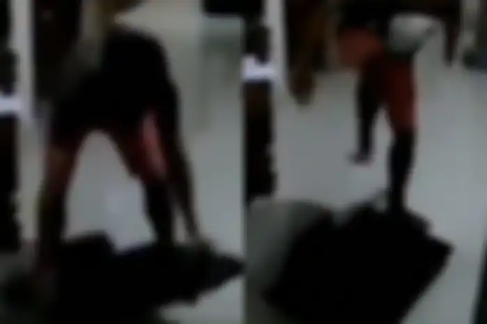 Tak terima dengan hasil Quick Count, nekat injak-injak dan banting televisinya sendiri.