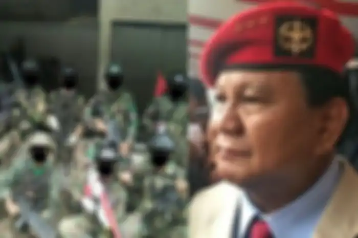 Ilustrasi satuan Elit TNI dan Prabowo Subianto
